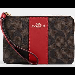 Signature coated canvas with crossgrain leather